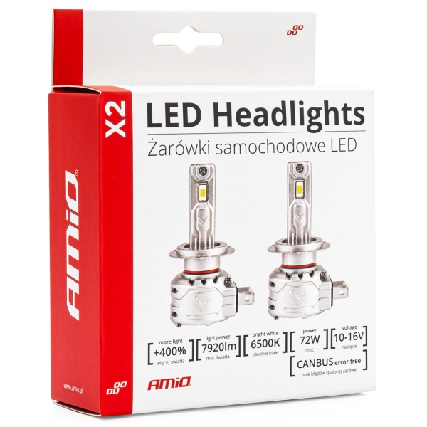 Kit Led H3 Amio X2 Series Canbus 72W 02971